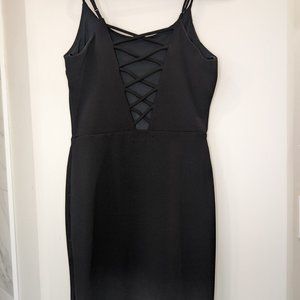 Black Bodycon Dress Open Back